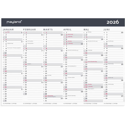 Kontorkalender Moderne A4 2026