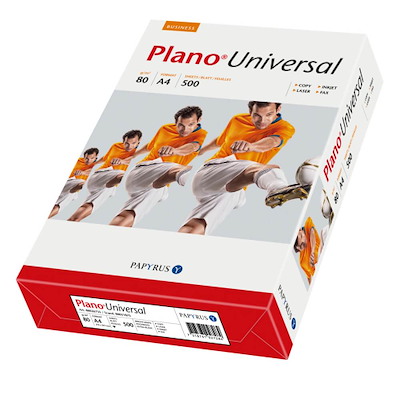 Kopipapir Plano Universal 80g A4 m/4 huller 500ark/pk