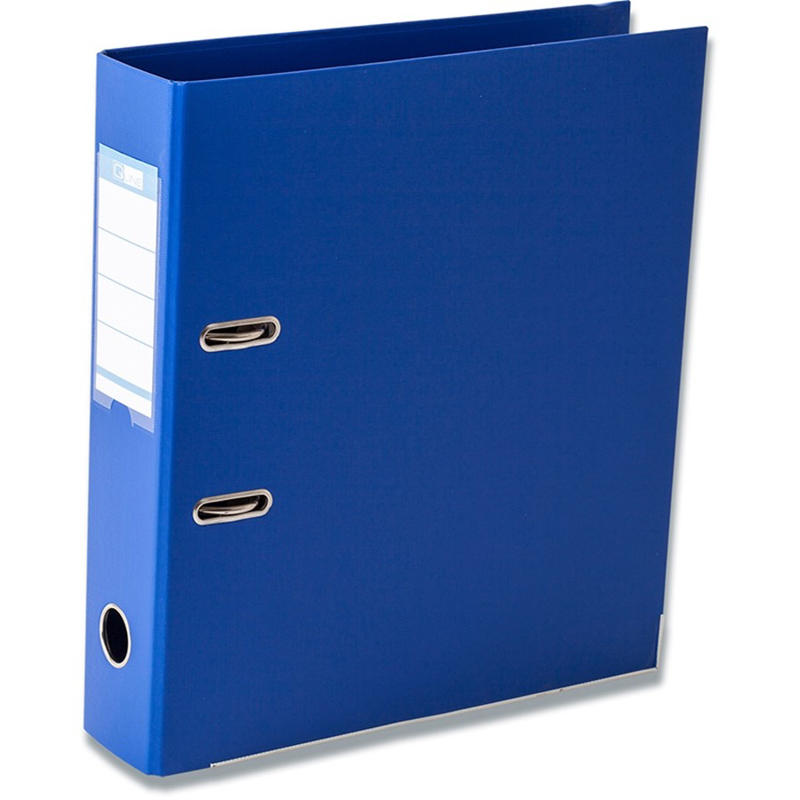 Brevordner Q-Line blå A4 metalskinne 75mm ryg