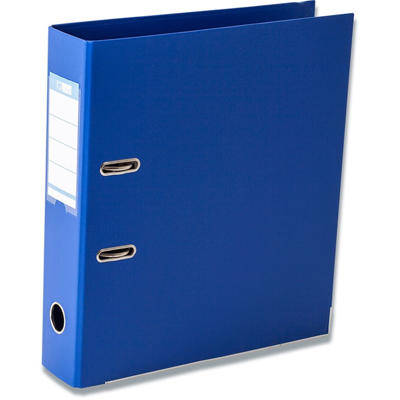 Brevordner Q-Line blå A4 metalskinne 75mm ryg