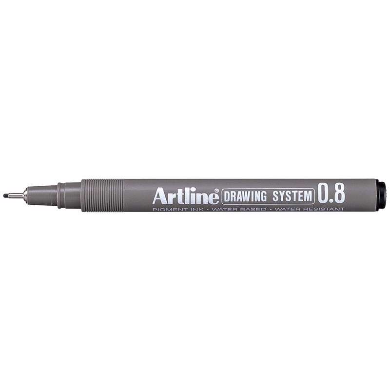 Fineliner Artline EK238 0,8mm sort
