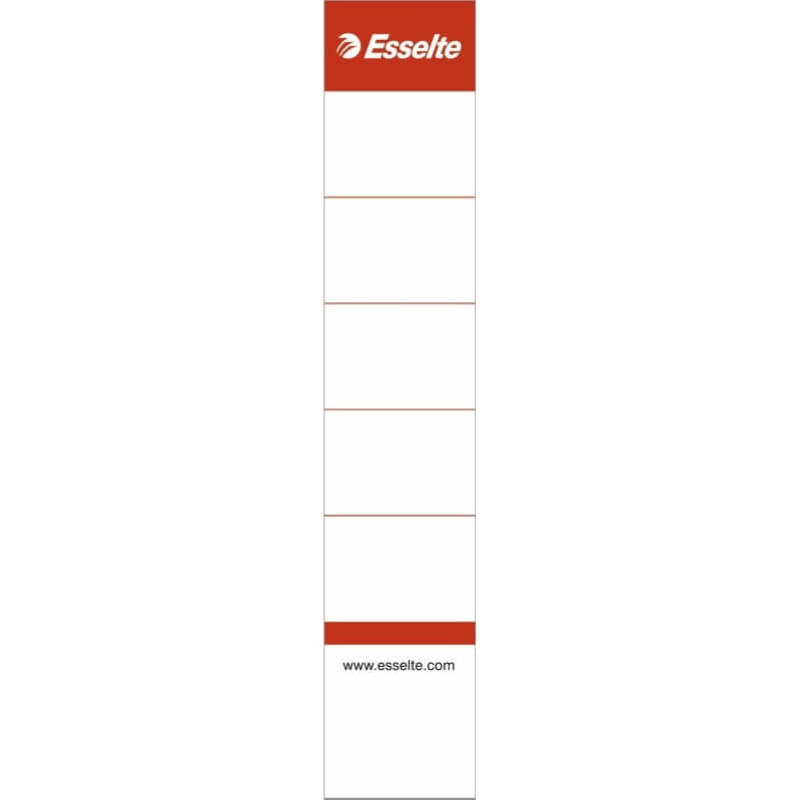 Rygetiket Esselte brevordner smal lang udgave 100stk/pak