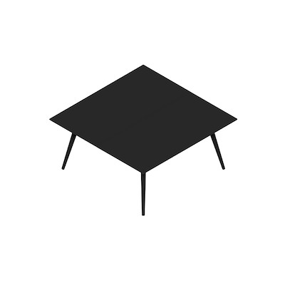 Konferencebord Dencon XL 1912 160x160 HPL sort/sort