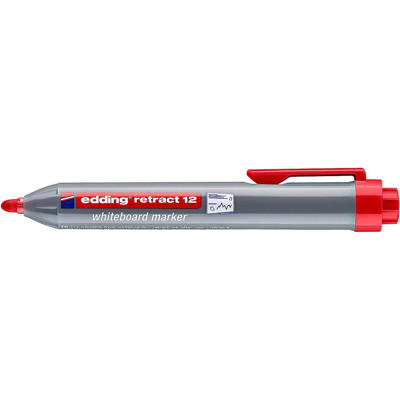 Whiteboard marker Edding Retract 12 rund spids,rød