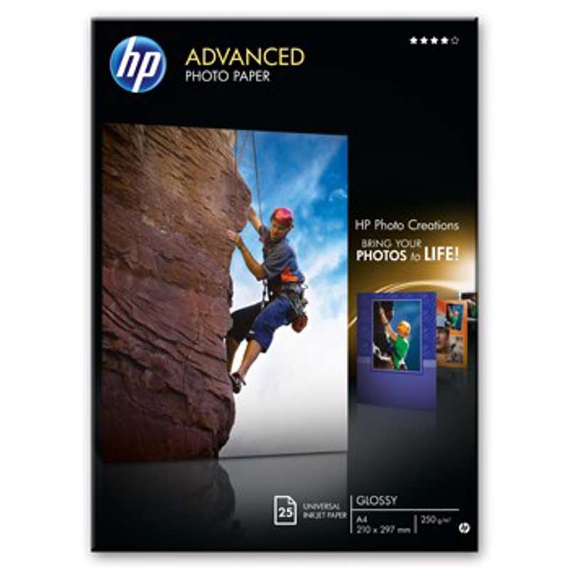 Photopapir HP Advance glossy 250g  A4, m/25 ark