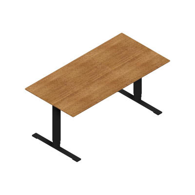 Hæve/sænkebord Dencon 03504 1600x800 sort stel valnød pl