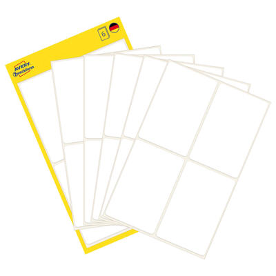 Etiket Avery hvid 54x35mm 24stk/pk 3087