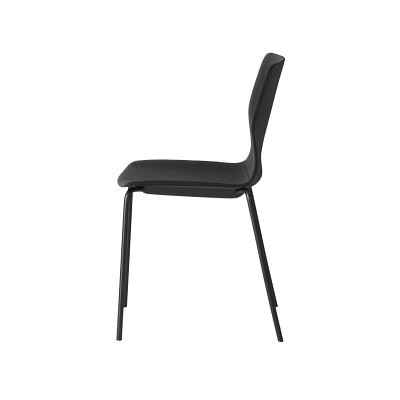 Kantinestol FourSure 44 rød skal - crom stel m/filtdutter