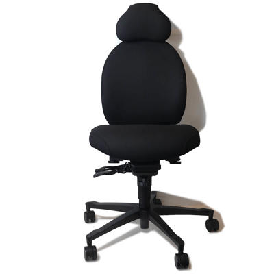 Kontorstol Malm R4 M Dux sæde sort kryds sort Select m.nakke