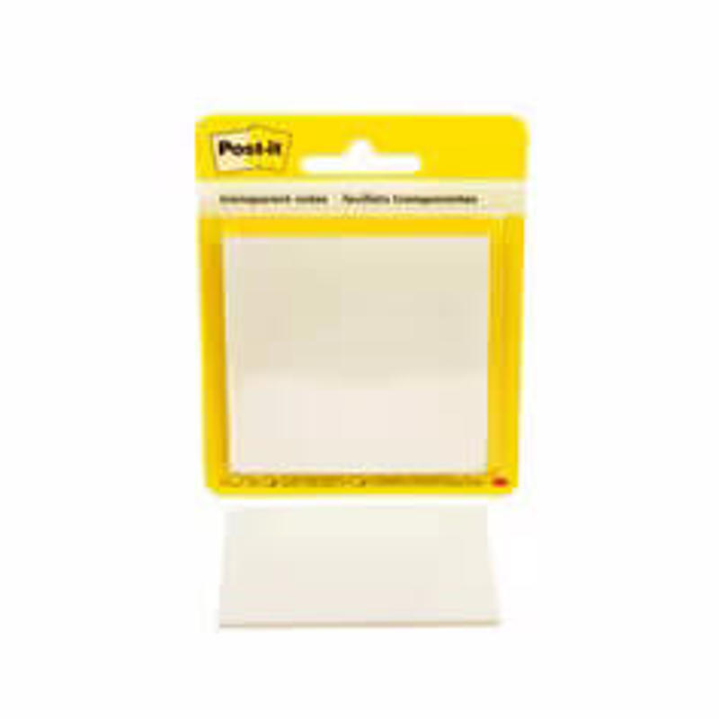 Post-it notes tranparent 73x73mm 36 ark pr. blok