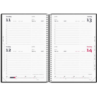 2-dages-kalender sort PP-plast 2026