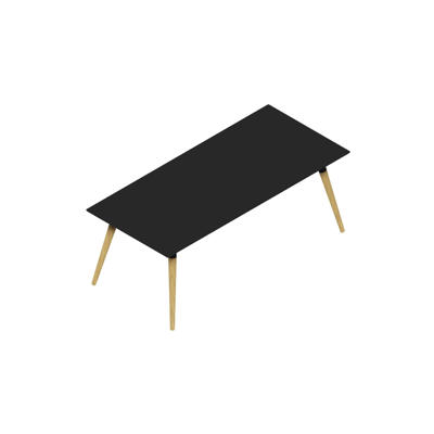 Konferencebord Dencon XL 1927 200x90 HPL sort/eg