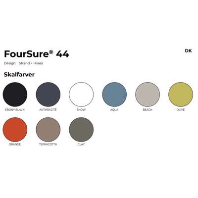 Kantinestol Four Sure 44 anthracite sort stel