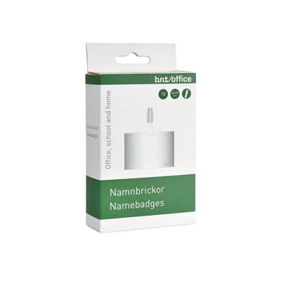 Navneskilte t/ID 60x90mm blød plast liggende format