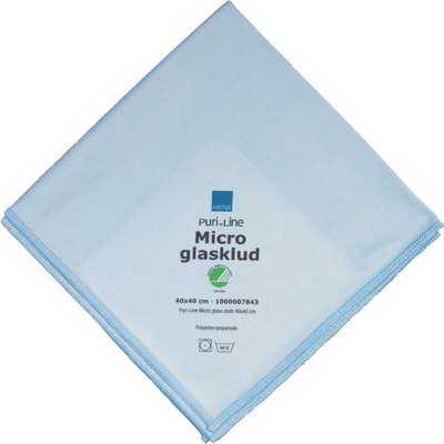 Klud Mikrofiber t/glas Puri-Line 40x40cm blå Svanemrk