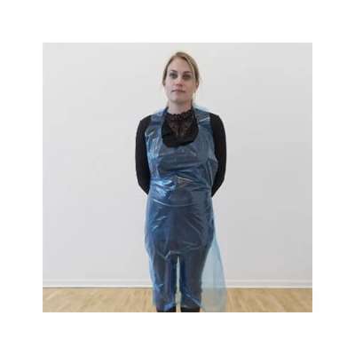 Forklæde engangs LDPE blå 85x130cm pk/50 stk