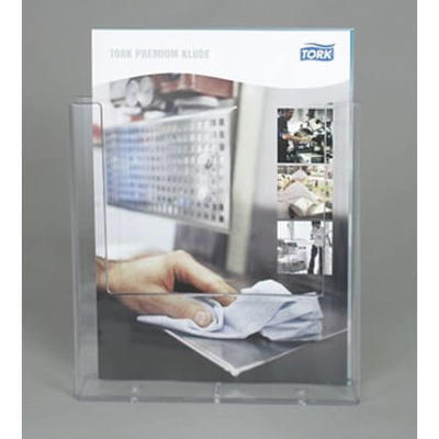 Brochurestativ A4 1 fag W230 stående/plexiglas vægmodel