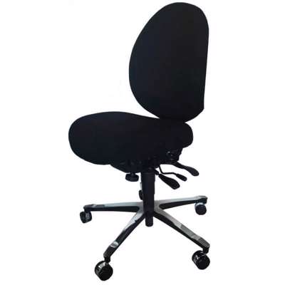 Kontorstol Malm R4 Medium Dux sæde blank kryds sort Select