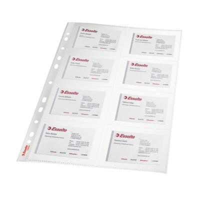 Visitkortlomme plast Esselte  A4 klar t/16 -78930
