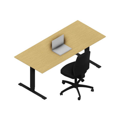 Hæve-sænkebord Dencon 03502 1800x800 sort stel eg pl