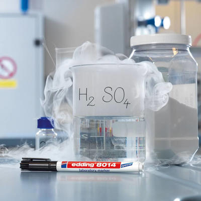 Marker Edding 8014 laboratorie 1mm rund spids sort /10