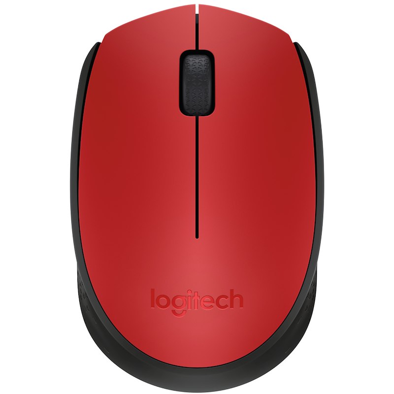Mus Logitech M171 wireless sort/rød