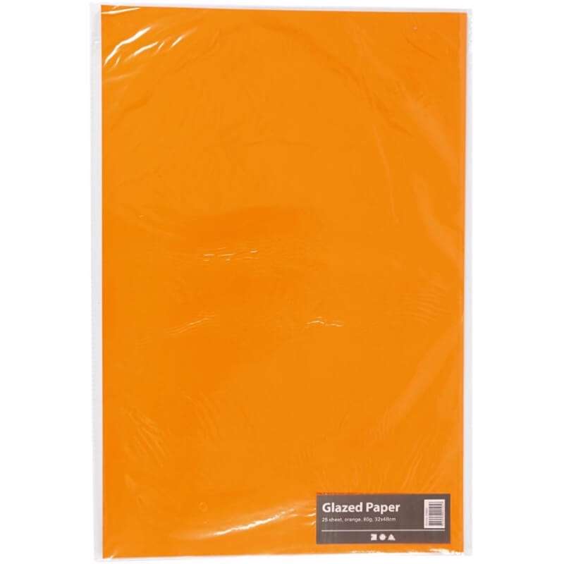 Glanspapir Creas 32x48 80g orange /25 ark