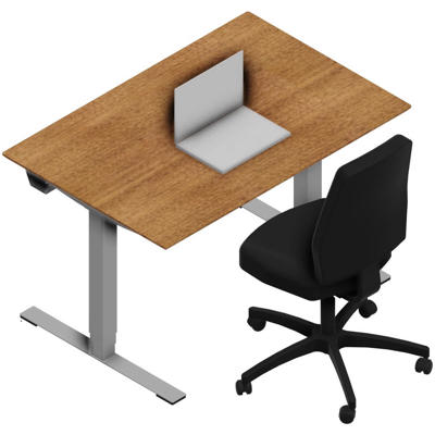 Hæve/sænke bord Dencon 03501 1200x800 alu stel valnød pl