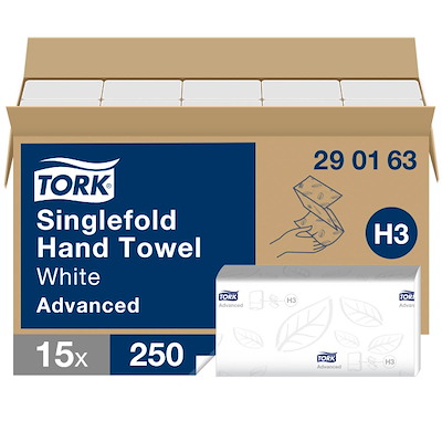 Papirhåndklæder Tork Soft H3 Adv 2-lag Z-fold 290163 3750