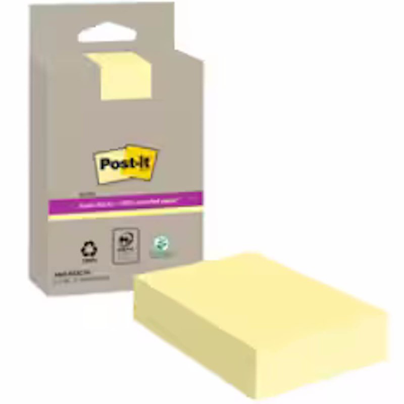 Post-it notes Super Sticky 102x152mm gul pk./4