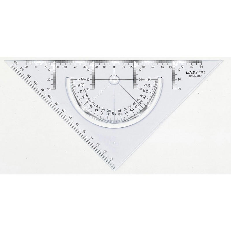 Lineal Geometri trekant Linex 2622 m/vinkelmåler