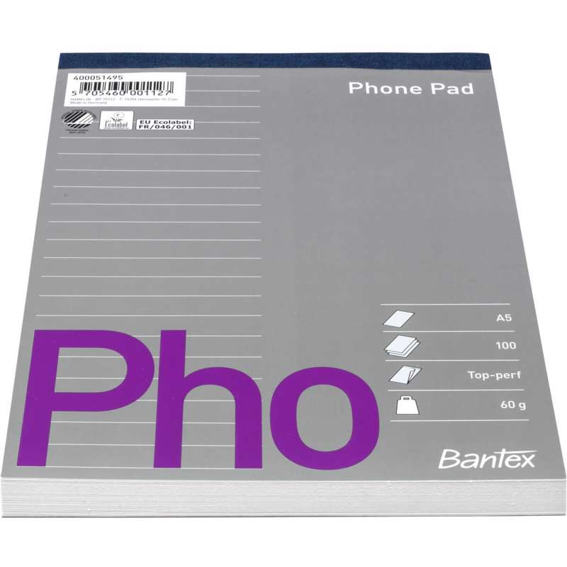 Telefonblok perforeret A5 lin. 210x148mm /100bl