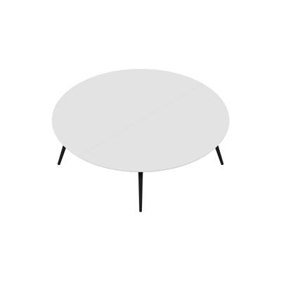 Konferencebord Dencon XL 1902 Ø240 HPL hvid/sort