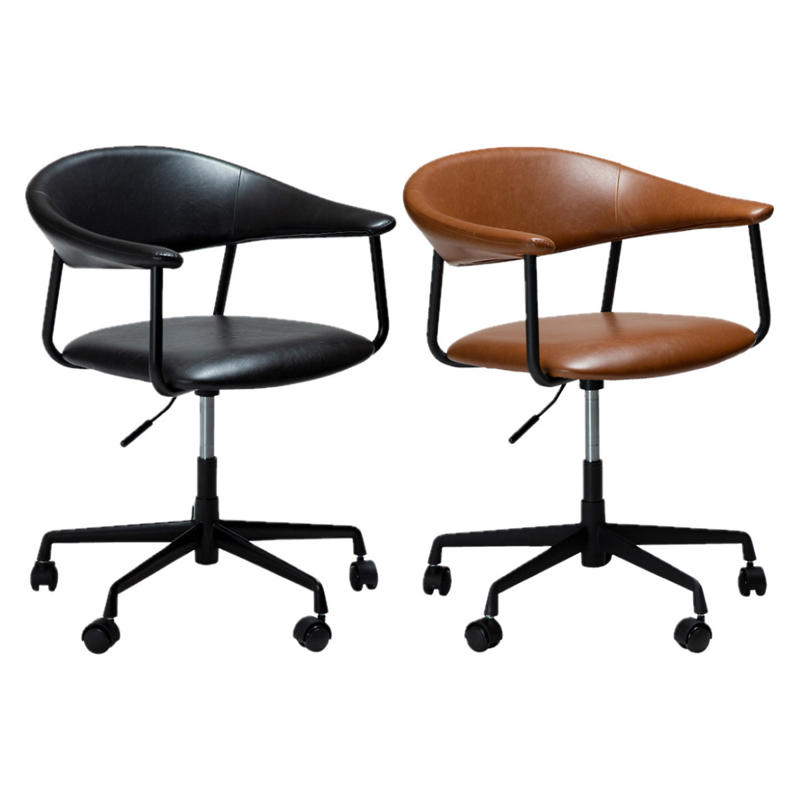 Kontorstol Rover Vintage kunstlæder /sort