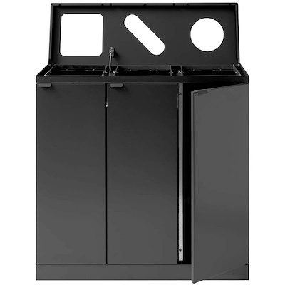 Affaldssystem affaldssortering Bica 869 3x65L form. indk.grå