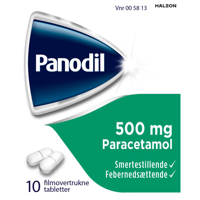Håndkøbsmedicin Panodil tabl. 500mg /10 stk.