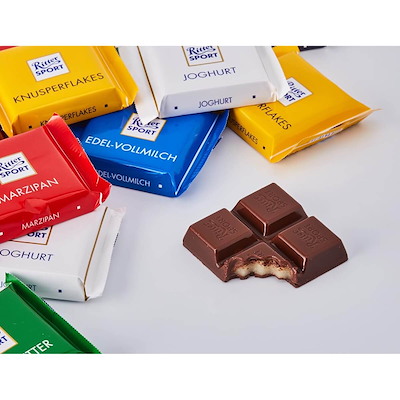 Chokolade Ritter Sport mini m. 84 stk. 16,67g assorteret