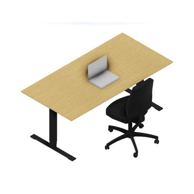 Hæve-sænkebord Dencon 11798 1800x900 sort stel eg plade