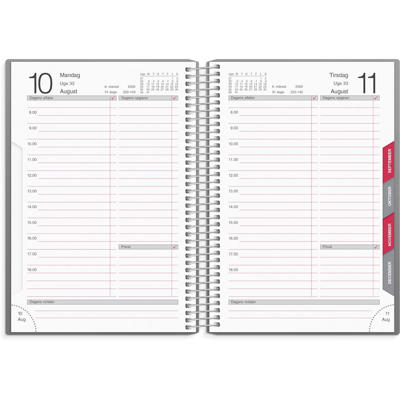 Dagkalender mørkegrå PP-plast 2026