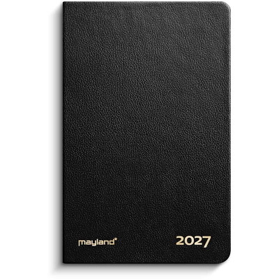 Lommekalender uge 2027 Mayland sort kunstskind indbundet