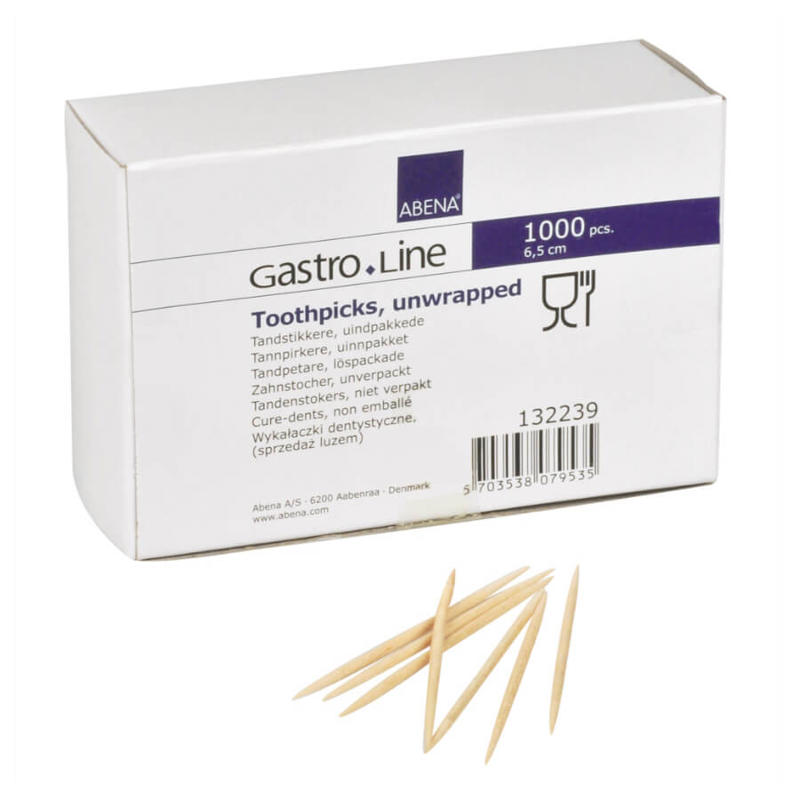 Tandstikker Gastro Line 6,5 cm løst pakket pk./25.000