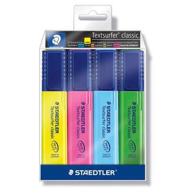 Tekstmarker Staedtler 364 Textsurfer Classic ass. 4stk/pk