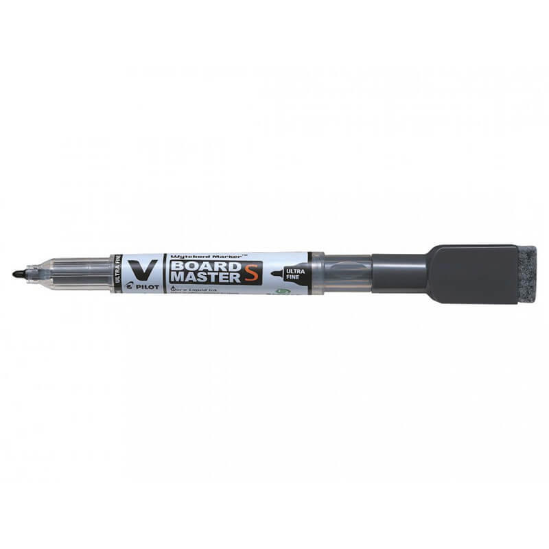 Whiteboard marker Pilot V Board m/magnet rund sort UF