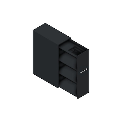 Udtræksskab Dencon Delta45 2376 120x40x80 m/bakke antracit