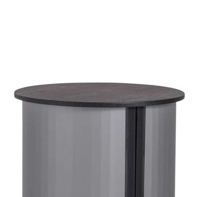 Messebord TWIN Rund messebord grå/sort