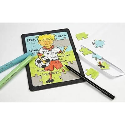 Puslespil blank A4 21x30cm hvid