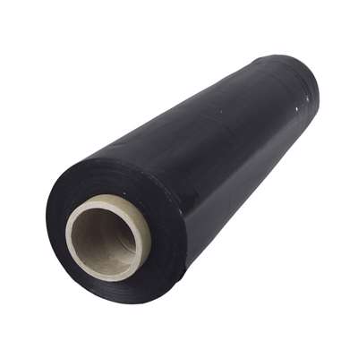 Strækfilm blæst udv.klæb, sort 20my 450mmx300m