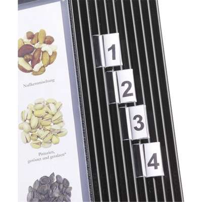 Faner til registerlomme 50 mm transparent 10stk/pk