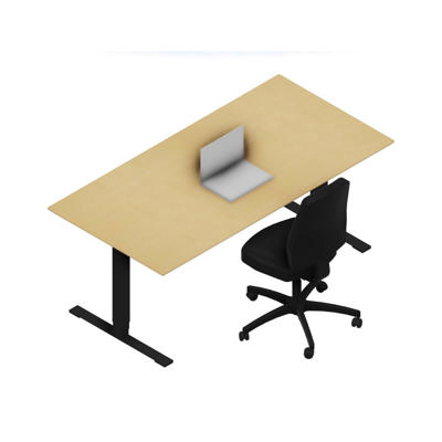 Hæve-sænkebord Dencon 11798 1800x900 sort stel bøg pl