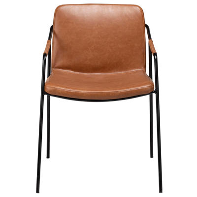 Stol Boto Vintage lysbrun kunstlæder/sort stoleben